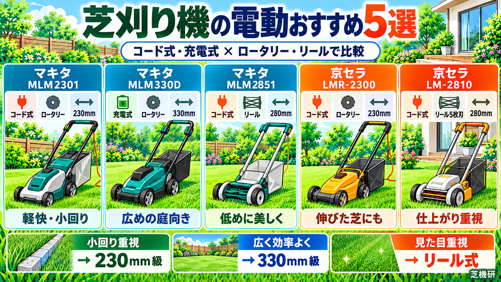 芝刈り機の電動おすすめ5選