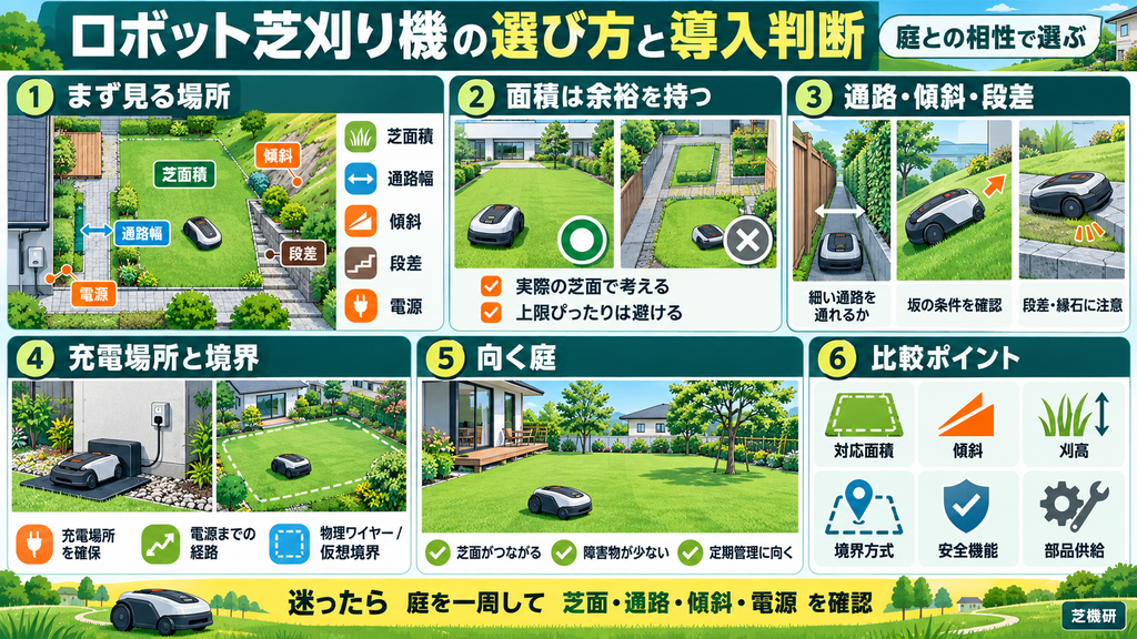 ロボット芝刈り機の選び方と導入判断