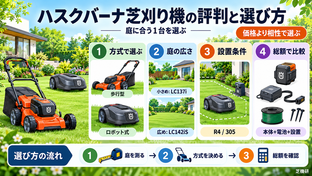 ハスクバーナ芝刈り機の評判と選び方