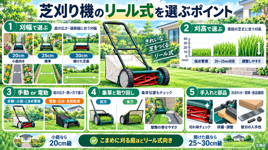 芝刈り機のリール式を選ぶポイント