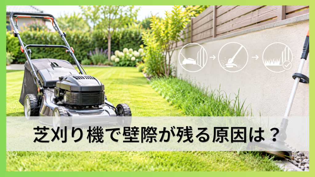 芝刈り機で壁際が残る原因は？刈り残しの対処と道具の選び方