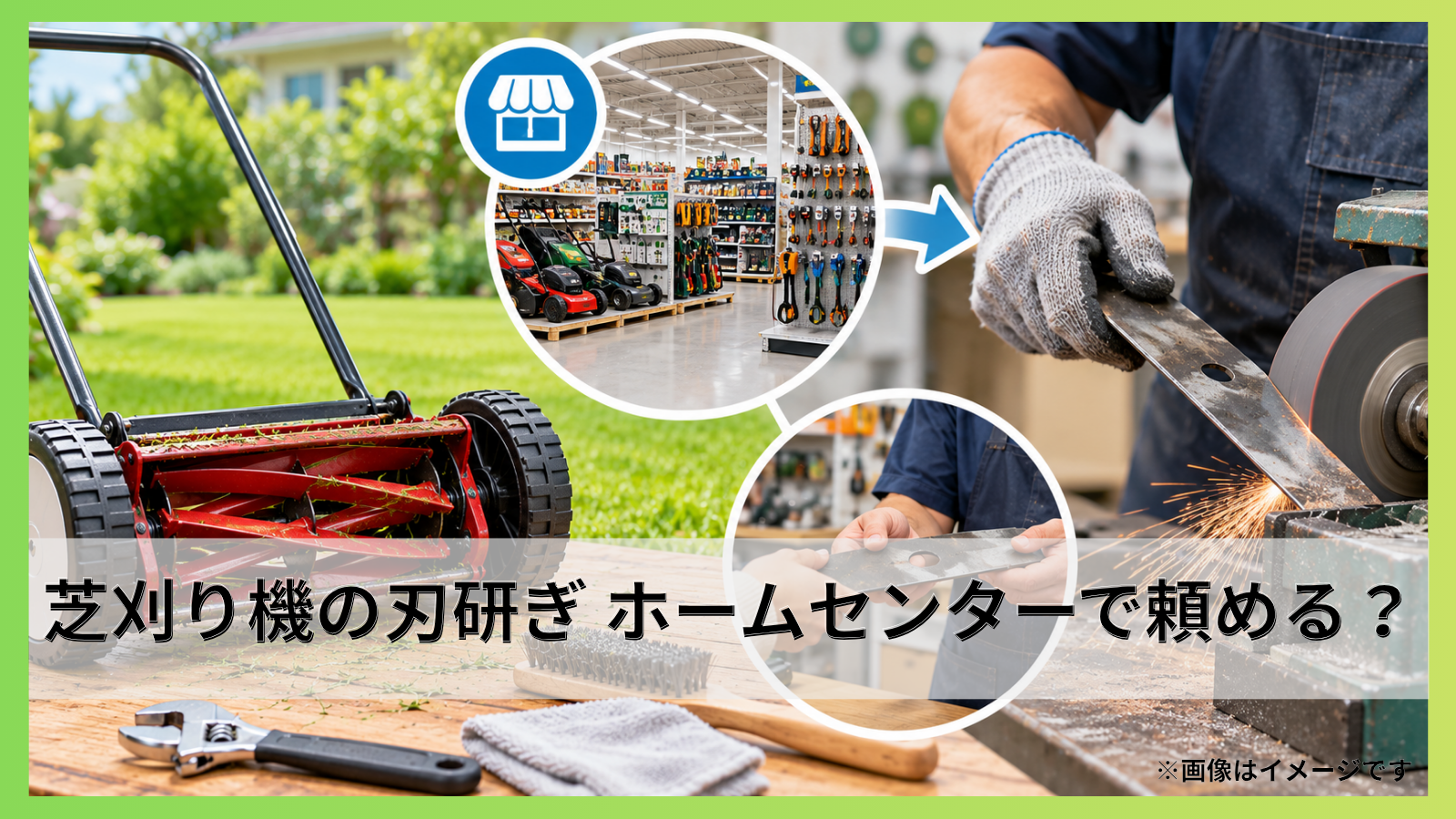 芝刈り機の刃研ぎはホームセンターで頼める？料金と依頼方法を解説