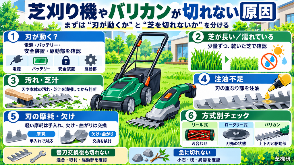 芝刈り機やバリカンが切れない原因
