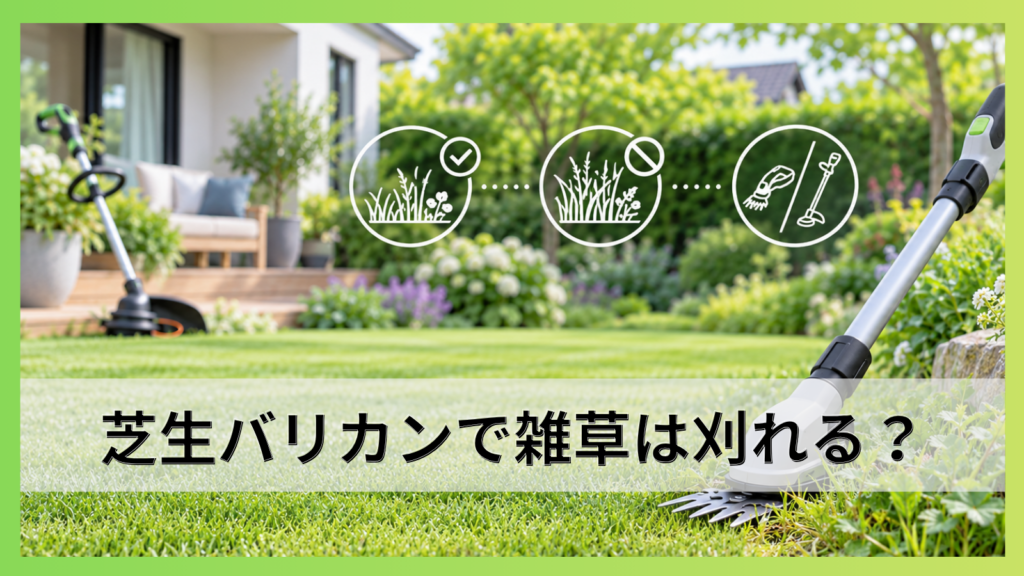 芝生バリカンで雑草は刈れる？使える条件と道具の選び方を徹底解説